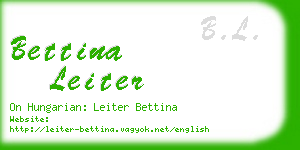 bettina leiter business card